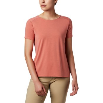 Columbia T-Shirt Dames, Essential Elements Short Sleeve DonkerKoraal, 36XNRMJVD